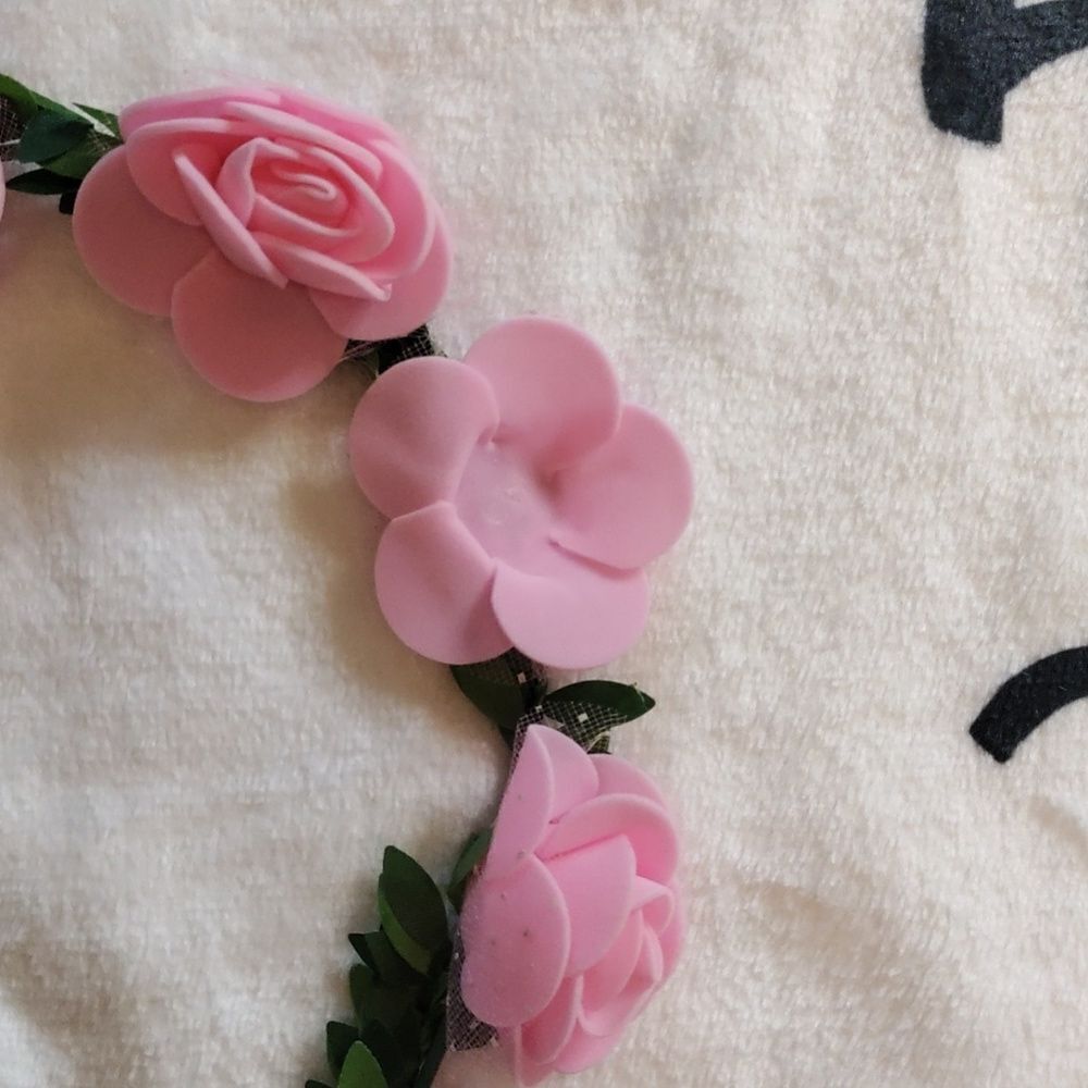 Baby Milestone Blanket Pink Floral Baby Girl White Spring - Picture 12 of 12